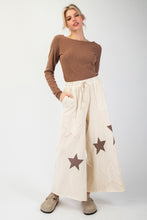 Load image into Gallery viewer, Wide leg comfy star pants with elastic waist.
