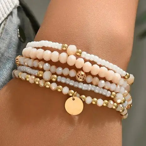stacked beaded bracelets