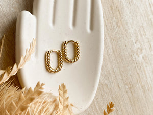 Roped Hoop Earrings