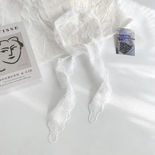 Load image into Gallery viewer, White lace fabric scarf or belt
